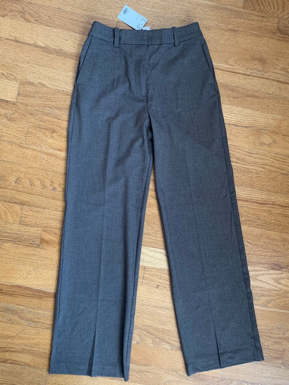 NWT 2 H&M Viscose Blend Dress Pants, Brown Melange